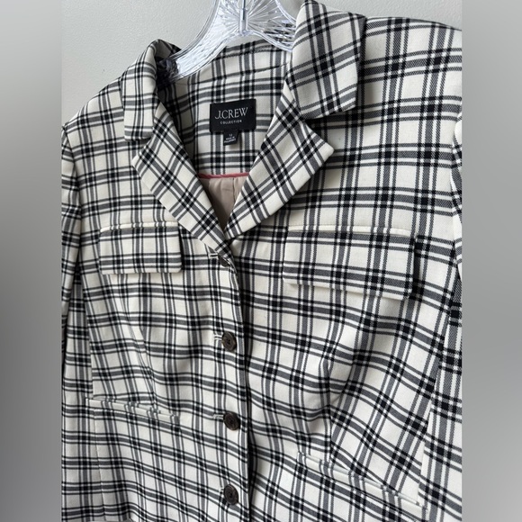 J. Crew Collection Blazer Jacket in Plaid Italian City Wool Blend - Picture 4 of 7